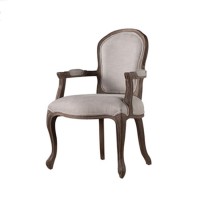 Formal Dining Room Furniture Vintage french square back fabric armchair