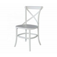 Chic Furniture NZ Style Dining Chair White Cross Back