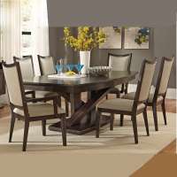 Low MOQ Vietnam Manufacturer Luxury Modern Home Furniture Leather Solid Wood Dining Room Sets